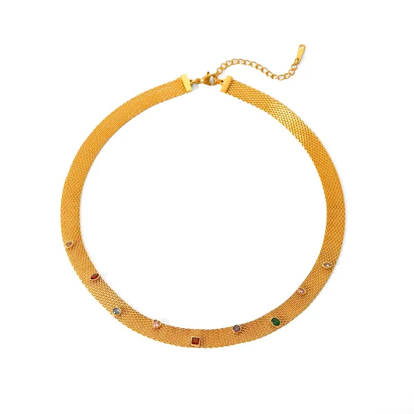 Gold_Gem_Mesh_Necklace_For_Women